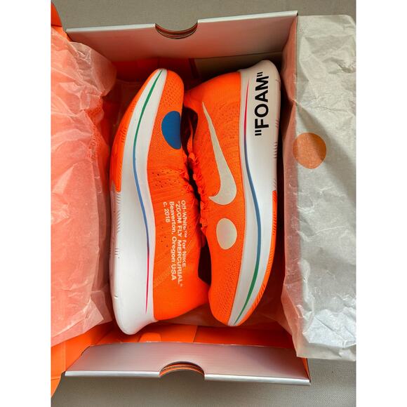 Nike Zoom Fly Mercurial Off-White Total Orange, 10.5, NEW main image 10